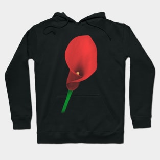 Striking Red Calla Lily for Flower Lovers Hoodie